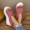 Sandalen Damen Frühling und Sommer Bequem Lässig Netz Damen Schuhe Plateau Keilabsatz Große Größe Sportsandalen