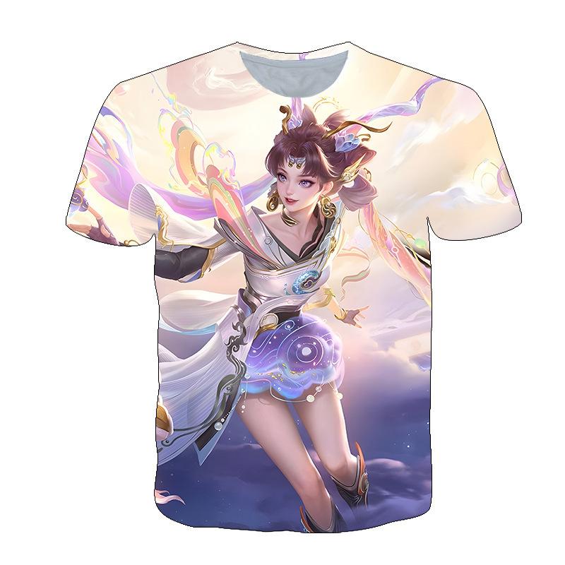 King of Glory T-shirt spring and summer male and female teenagers t-shirt student team clothes campus pain clothes dormitory black