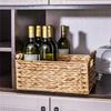 ABWR-2X Wicker Basket Rectangular With Wooden Handles For Shelves,Water Hyacinth Basket Storage,Natural Baskets B