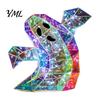 Fun Holiday Bedside Lamps Prismatic Iridescent Ghost Halloween Decoration, Spooky LED Prism-Effect Modern Aesthetic Decor Night Light for Bedroom