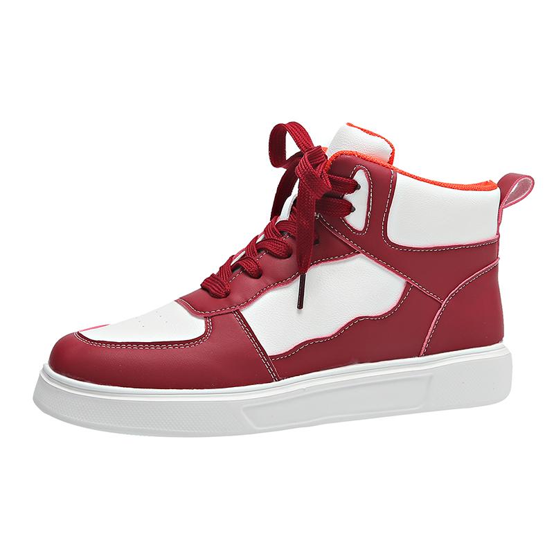 Fashion 2024 New Board Shoes Women's Running Thick Sole Sneakers Fashion Patchwork Lace Up Couple Shoes Student Sport Breathable Loafers