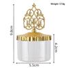 Eid Mubarak Middle Eastern Round Snack Tray Metal Plastic Ramadan Candy Nut Dessert Container Decorative Food Presentation Party