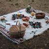 Beach Picnics Mat Outdoor Campings Tassels Blanket Ethnic Bohemian Striped Blanket for Sofa Travel Rugs Christmas Gift