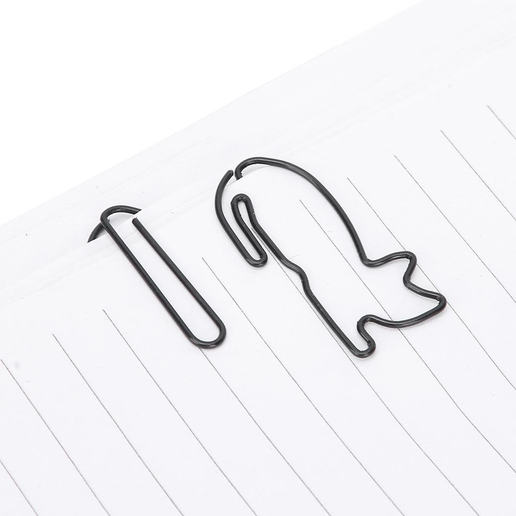 30PCS Plastic Coated Wire Paperclip Bookmark Clip File Business Card Holder Office Supplies
