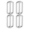 10PCS Webbing Buckles Strap Slide Adjuster Zinc Alloy Buckle for Clothing Backpack Belt Silver 49x26mm