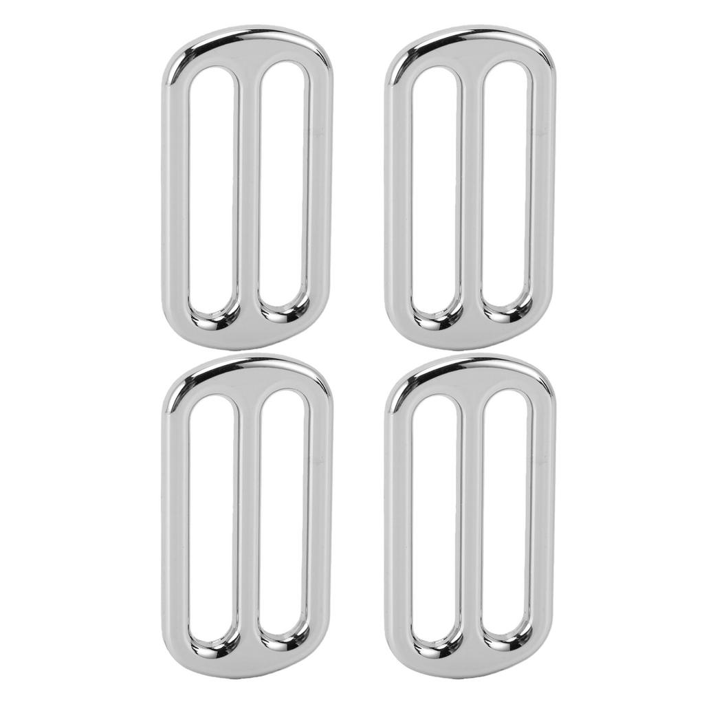 10PCS Webbing Buckles Strap Slide Adjuster Zinc Alloy Buckle for Clothing Backpack Belt Silver 49x26mm