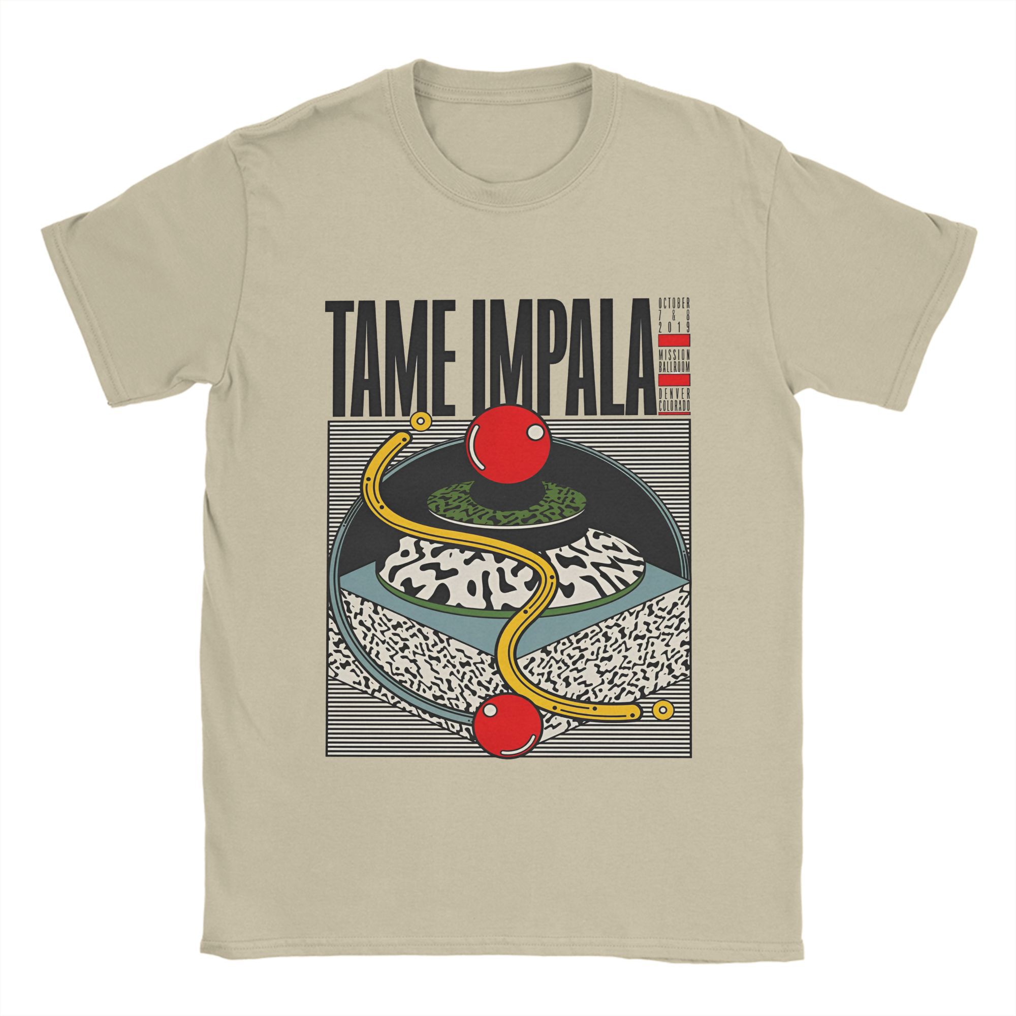 GUOYAN TOP Grappig Tame Impala T-shirt Heren Ronde Hals Puur Katoen T-shirts Pop Rock Korte Mouw Tees 4XL 5XL Tops M