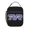 TVR Logo Colorful Insulated Lunch Bag for Women Children Portable Food Boxes Thermal Lunch Box Tote