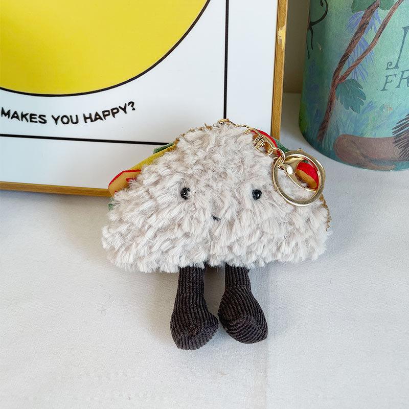 

Веселая кукла-сэндвич Милая плюшевая кукла-бургер Мультяшная кукла-хлеб Детские успокаивающие игрушки Свадьба 12cm (bead chain)