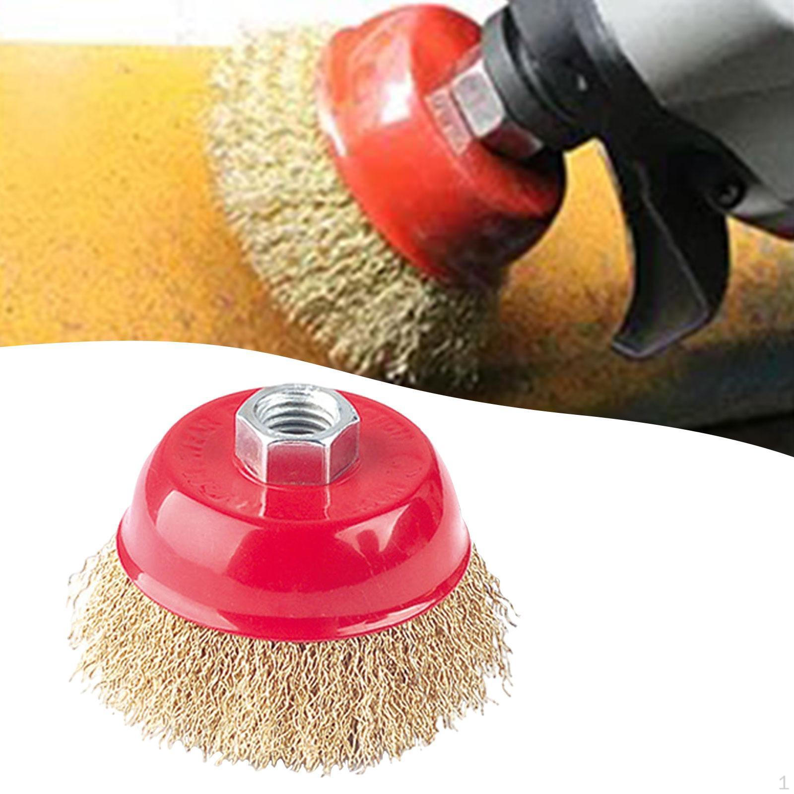 

Crimped Wire Cup Brush for Angle Grind Professional with Threaded Cleaning M14x2 75MM