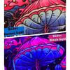 TUGCAY Blacklight Mushroom Tapestry, Glow In The Dark Tapestry Black Light Plant Fantasy UV Reactive Mushroom Butterfly Moon Tapestries Posters Wall