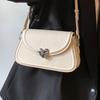 New Ladies Simple Senior Handbag Pure Colour Casual Girls Armpit Bag Fashion Sweet Single Shoulder Crossbody PU Material