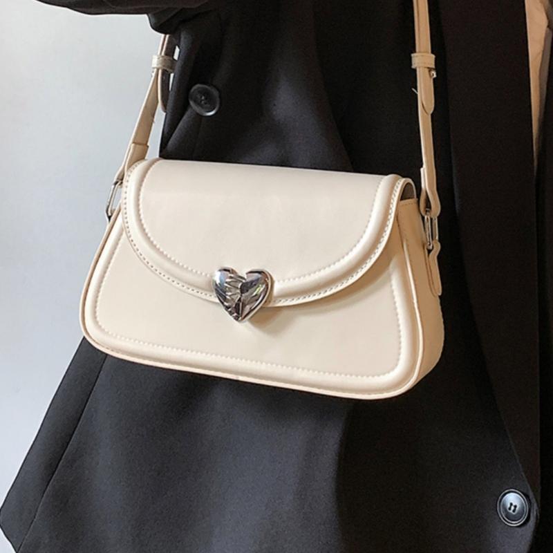 New Ladies Simple Senior Handbag Pure Colour Casual Girls Armpit Bag Fashion Sweet Single Shoulder Crossbody PU Material