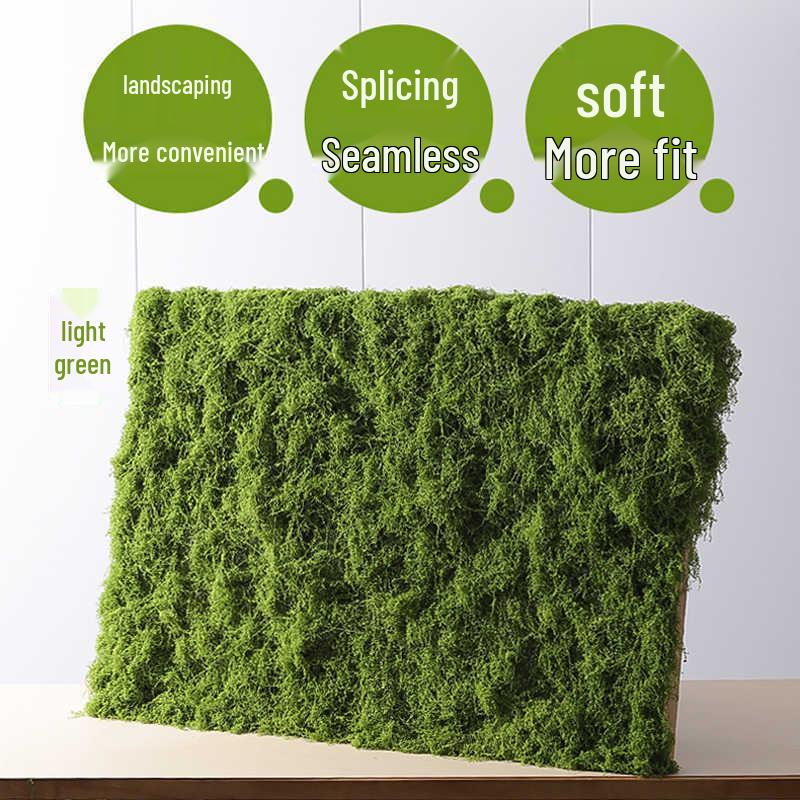 Artificial Green Moss Turf Lawn for Landscaping and Garden Decor