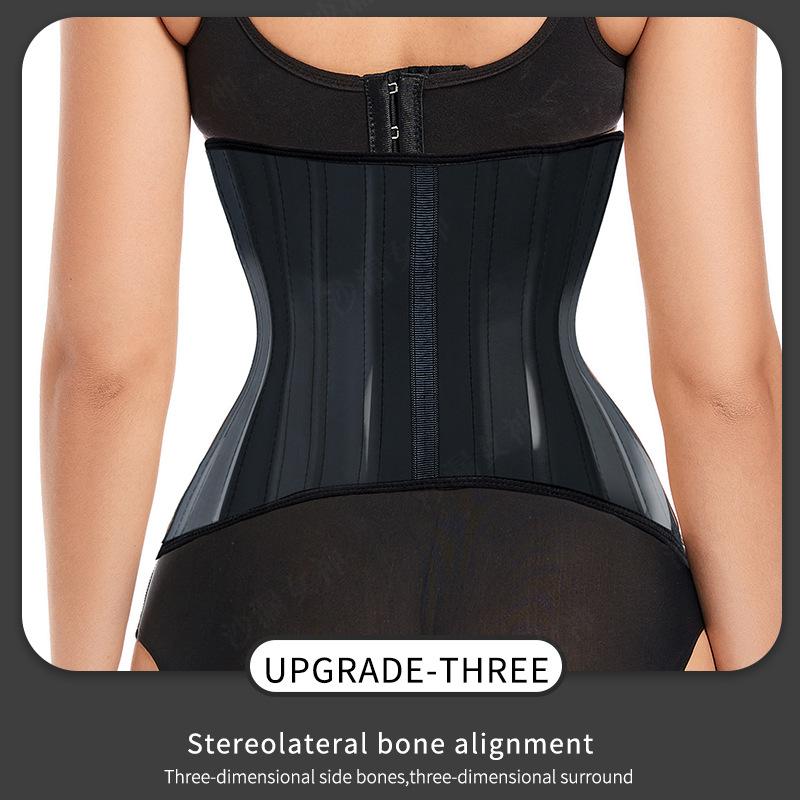 Women Latex Waist Trainer Tummy Control Cincher Shapewear For Postpartum Fitness Workout