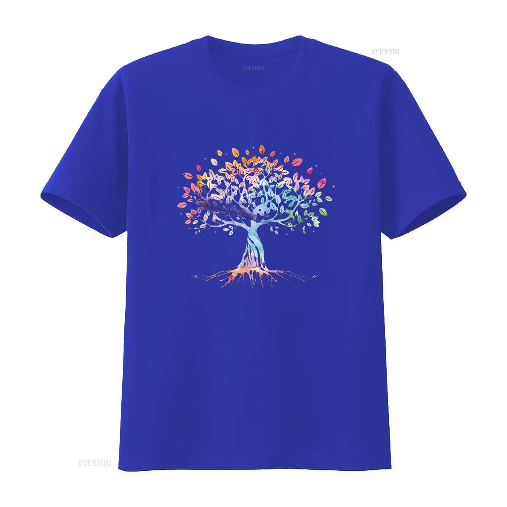 Mens Colorful Life Is Really Good Vintage Unique Tree Art T Shirt Black Medium vintage Washed Comfortable Slightly Casual