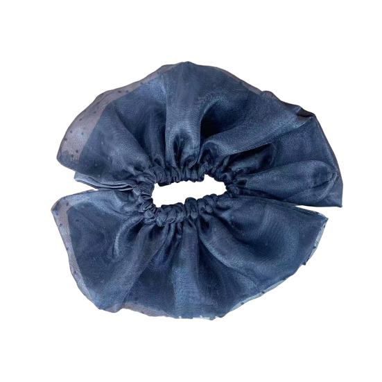 

Hair Tie Dot Print Double-Layer Design Ponytail Half-Tied Hair Rope High Elasticity Ponytail Holder Commuting Style Hair Accessory чёрный