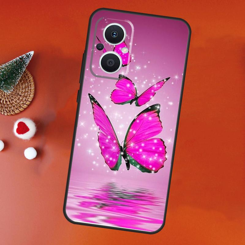 Cute Butterfly Case For OPPO Find X9 X5 X6 X8 Pro OPPO Reno 14F 13F 12F 11F 10 12 13 14 Pro 7 8 Lite Cover