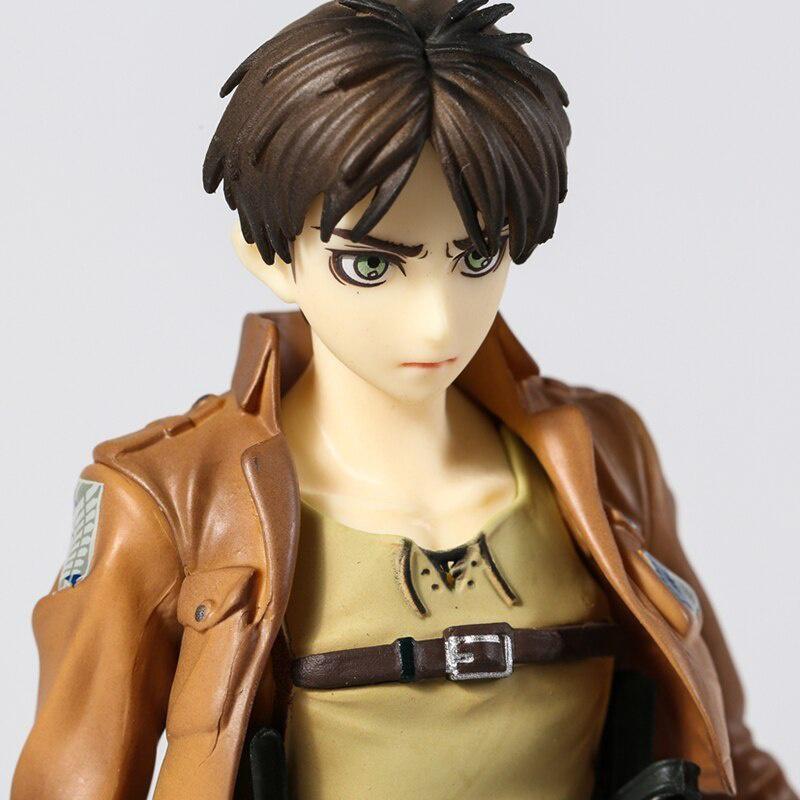 Attack On Titan Figure Levi Ackerman Eren Yeager Anime PVC Action Figure Toy Shingeki No Kyojin Statue Collection Model Doll