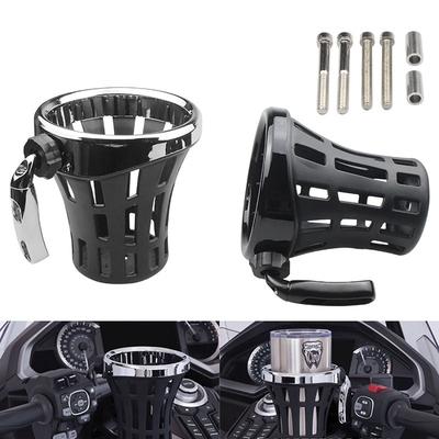 Universal Motorcycle Cup Holder, Adjustable Scooter ATV Water Bottle Handlebar Drink Cup Holder Mount Cage for Bike and Motorcycles
