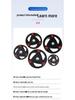 Rubber Coated Large Hand Grip Barbell Plate, Three-Hole Design - Eco-Friendly Cast Iron for Olympic Bar