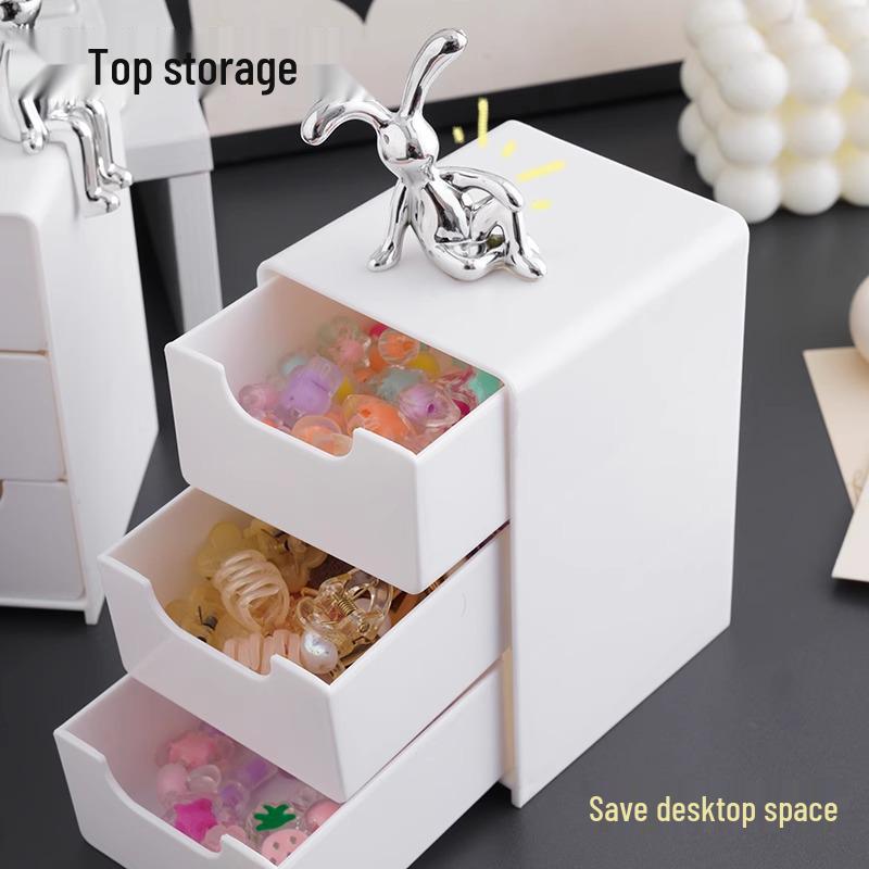 Desktop Mini Organizer Box for Jewelry, Lipstick, and Cosmetics