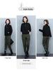 Women's Quilted High Neck Zipper Pullover Sweater - 2024 Autumn/Winter Collection, Petite Fit, No Hood