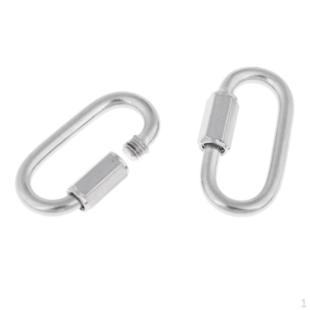 2 Pieces Scuba Diving Dive 316 Stainless Steel Snap Carabiner Hook Connector Gear Accessories -