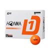 HONMA Golf D1 Golf Balls, 2024 Model, BT2401, Orange, 1 Dozen (12 Balls)