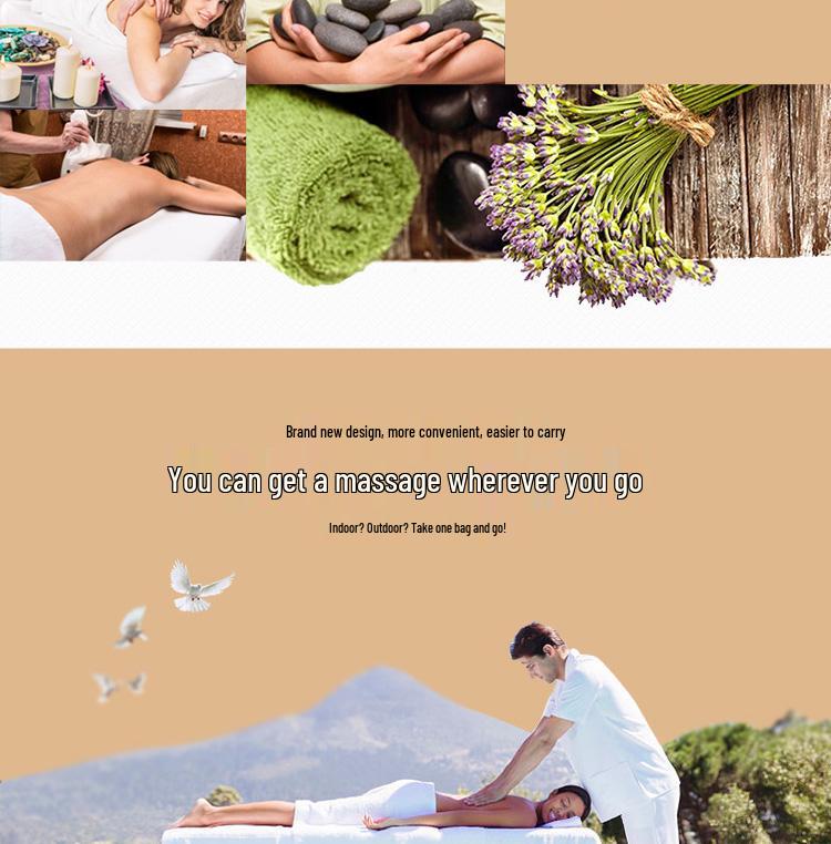 Solid Wood Folding Massage & Acupressure Bed for Home Use - Tuina & Physiotherapy