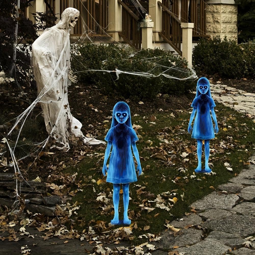 Easy Installation Scary Statue Yard Sign Waterproof Iron Halloween Stake For Outdoor Grave Decoration Displays