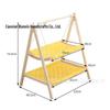 Cat Double-Layer Hammock Bed - Solid Wood Cradle & Swing House