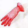 1 Pair Bridal Gloves Ruffle Cuffs Wrist Length Sheer Breathable Elegant Wedding Clothes Accessories Solid Color See-through Lace Wedding Gloves for