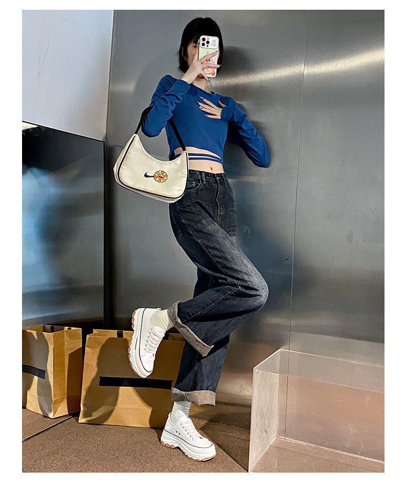 Dámské tenisky s tlustou podrážkou a zvýšenou výškou v barevném bloku na podzim 2025 - Prodyšné a všestranné ležérní tenisky pro tátu