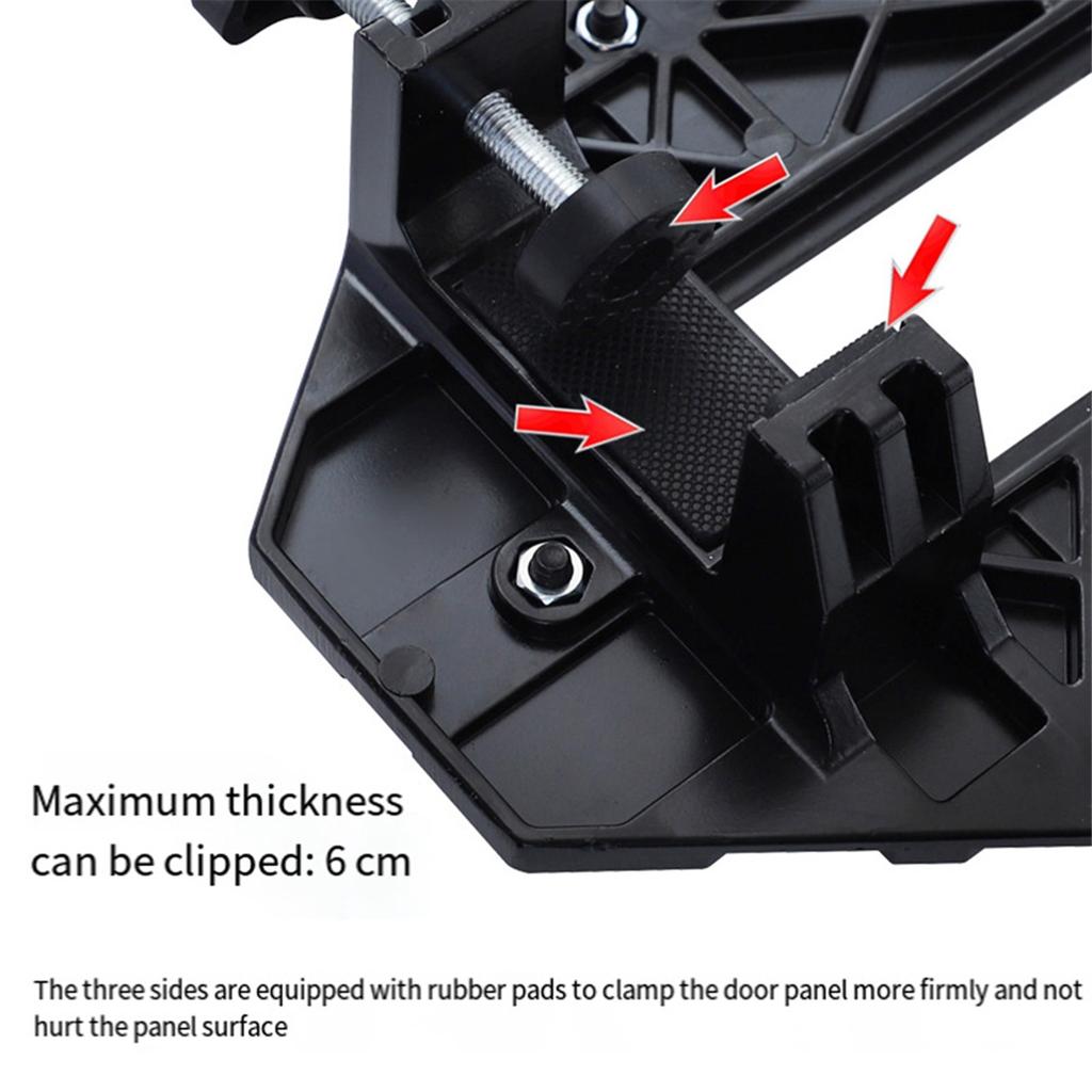 HOT Door Hinge Jig Woodworking Hole Opener Slotting Locator Wooden Door Hinge Hole Guide Door Lock Jig for Door Lock