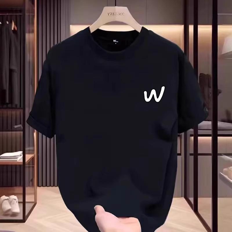 Trendy Brand Short-Sleeved Pure Cotton Men'S Printed T-Shirt Trendy Men'S And Women'S Versatile Round Neck T-Shirt Men'S