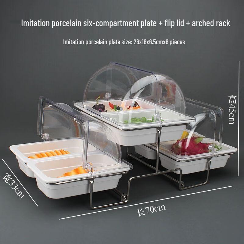 Japanese Style Melamine Double Layer Food Display Tray