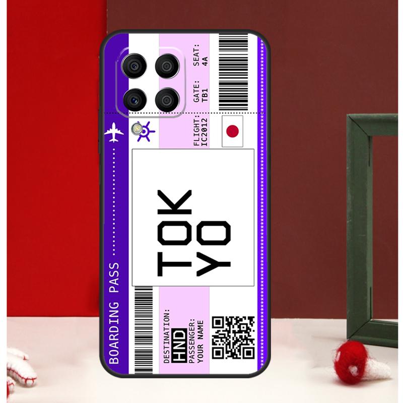 Boarding Pass Ticket Case For Samsung Galaxy M31 M11 M21 M14 M34 M54 M12 M32 M52 M15 M13 M16 M36 M56 M53 M35 M55