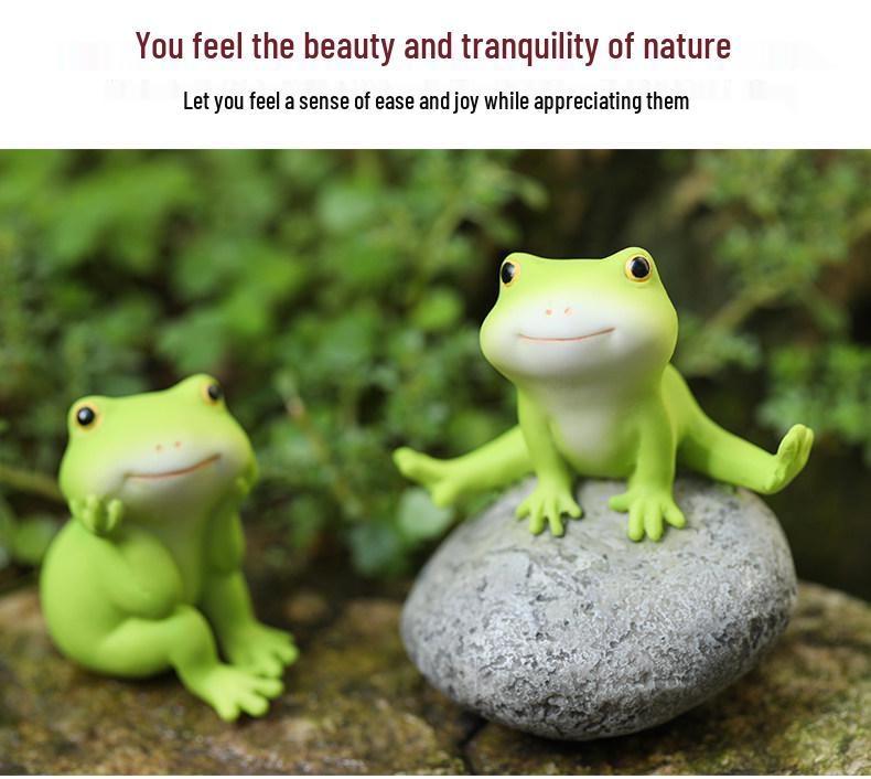 Charmantes kleiner Frosch Harz Blumentopf & Wasserspiel für Gartengestaltung.