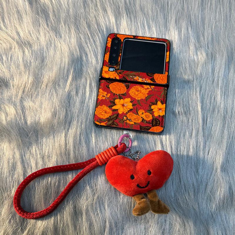 Hongyuekeng Small Yellow Flower Plush Love Applies To Huawei Pocket/s Folding Screen PuraX Mobile Phone Case Xiaomi Mixflip 