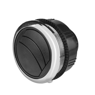 New 2Pcs Universal A/C Air Conditioning Outlet Vent Black&Chrome For RV Boat Bus Car