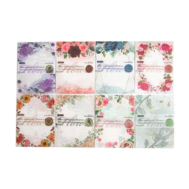 Beautiful Day Vintage Floral Series: Retro Sulfuric Acid Paper Journal with 8 Unique Collage Styles