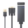 ABS Black VGA to HDMI Converter USB with Audio Switcher Adapter for Computer PC Laptop DVDBlack