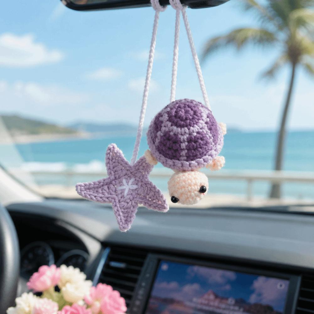 Multi-Purpose Crochet Turtle Handmade Curtain Tieback Creative Bag Hanging Charm Home Decoration