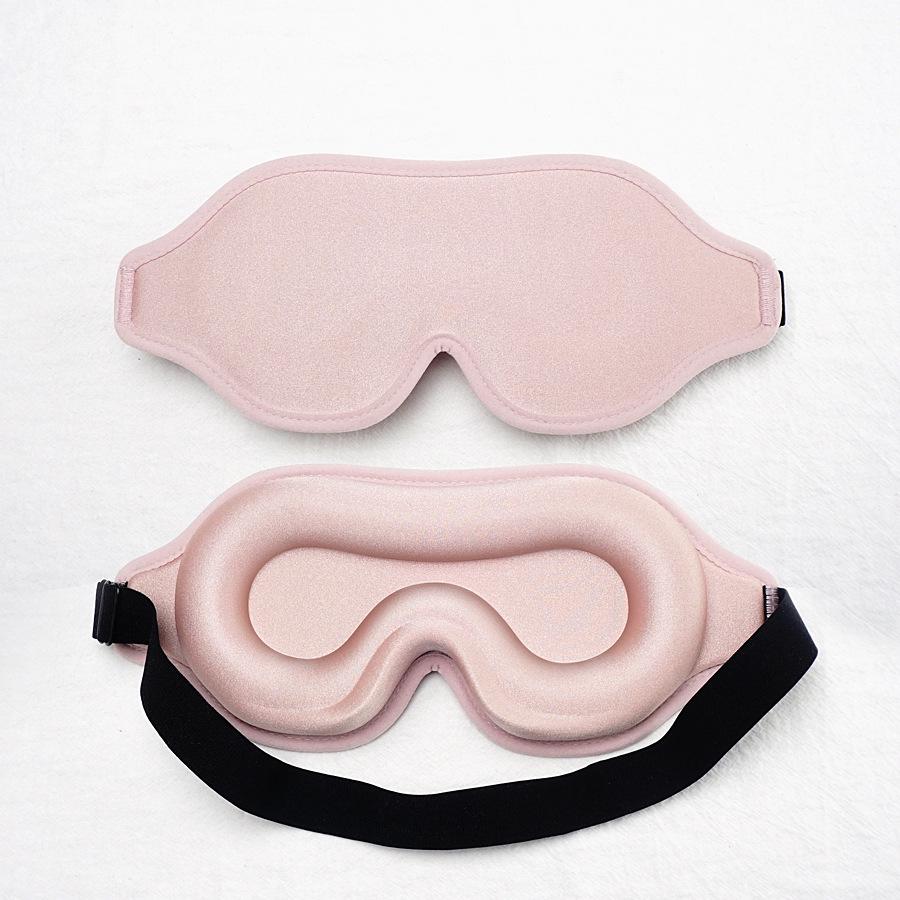 3D Light Blocking Eye Mask - Ice Silk, Pressure-Free for Office, Nap, Travel, Men & Women