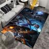 Elegant Battle Goddess and Mystical Beasts Art Rug Suitable for Use As an Anti-slip Game Mat for Living Room and Bedroom Sofas