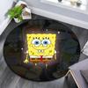 SpongeBob SquarePants2 Round Area Rug,Carpet Rug for Living Room Bedroom Sofa Playroom Decor,Non-slip Floor Mat