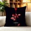 D-Depeche Mode Synth Pop Rock Band Retro  Square Double-Sided printed Pillow Case Bedroom Bedside Pillow Sofa Cushion Cover