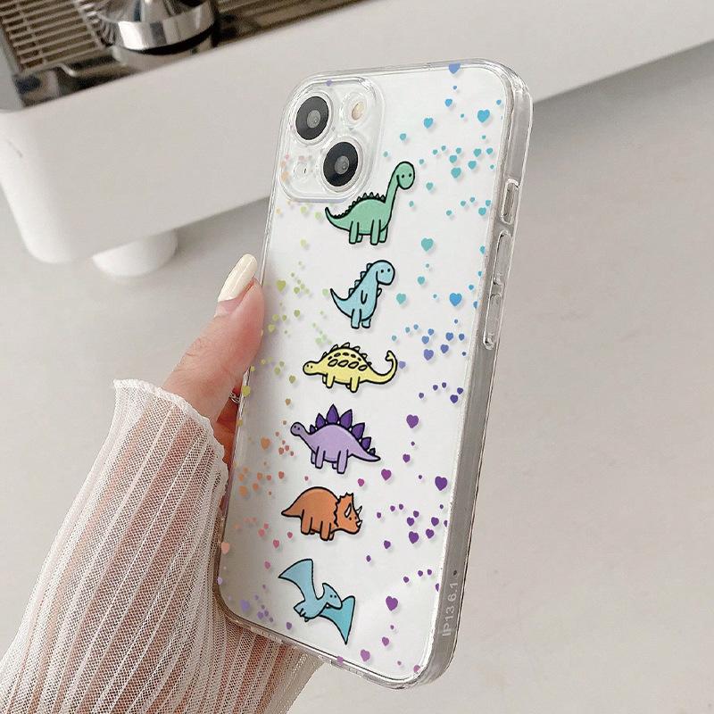 Cartoon Dinosaur Fits iPhone 14 Cases, iPhone 13/12/11 Pro Covers, 15/16 Plus Cases