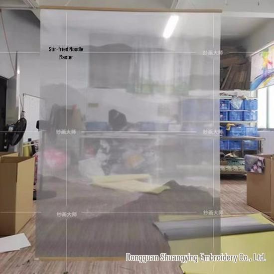 Chinese Calligraphy Gauze Curtain: Semi-Transparent Decorative Hanging for Exhibitions and Backgrounds